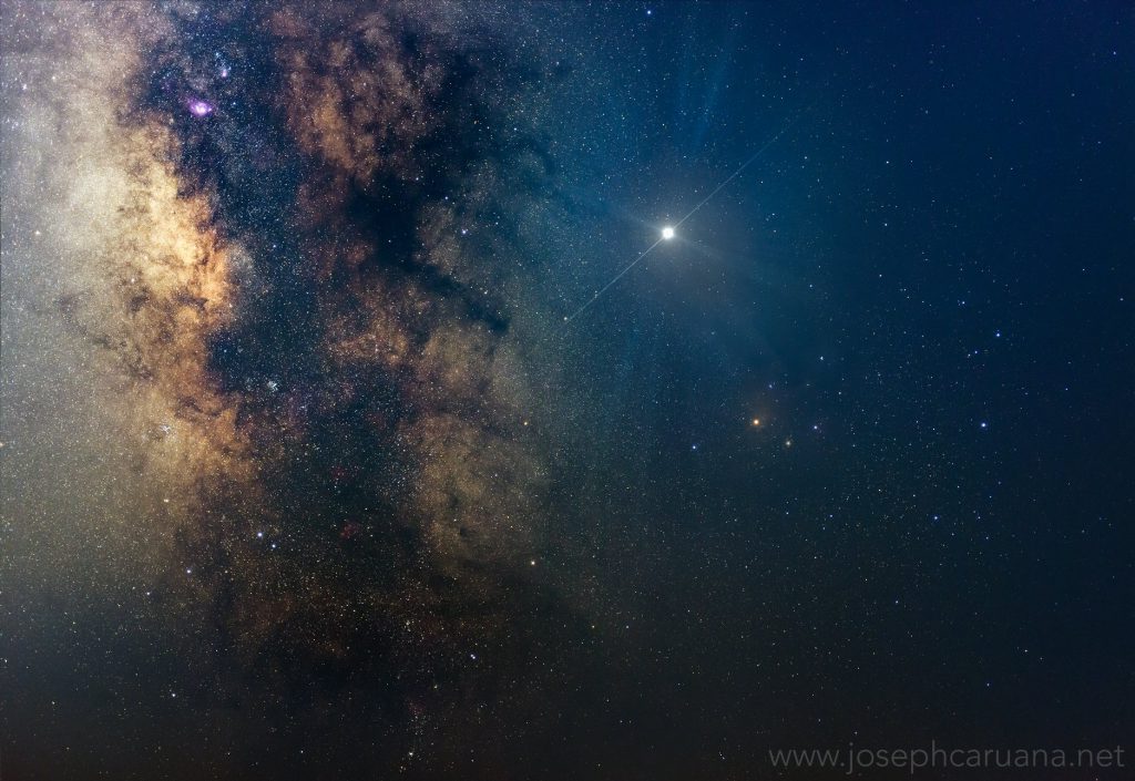 Jupiter and Milky Way from Dwejra