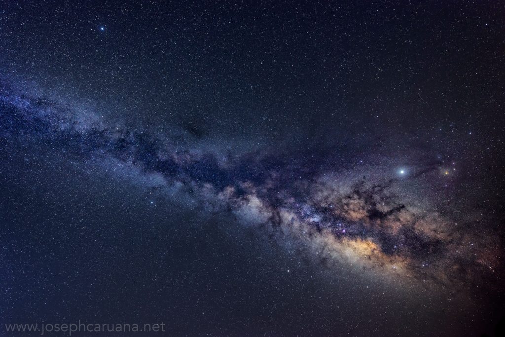 A wide-field view of the Milky Way from Dwejra